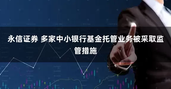 永信证券 多家中小银行基金托管业务被采取监管措施